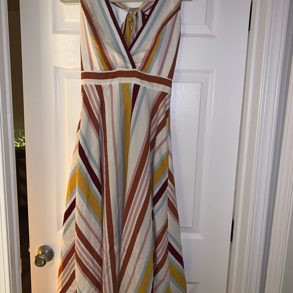 🆕Zara Striped Midi Halter Dress - Picture 3 of 6